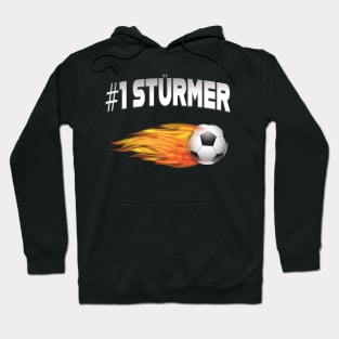 Fußball nummer 1 Stürmer Fußballer Hoodie